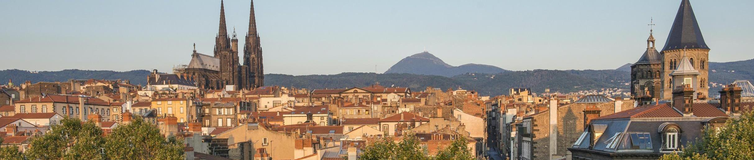France, Center France, Clermont-Ferrand, Cathedral and Puy de Dome